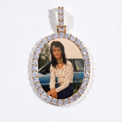 3D Oval Custom Picture Pendant