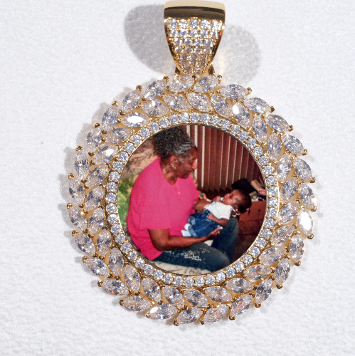 Large 3D Wheat Ear Custom Picture Pendant