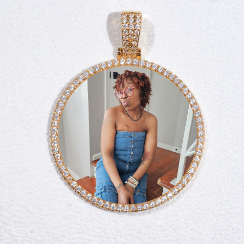 MEDIUM 3D CIRCLE CUSTOM PICTURE PENDANT