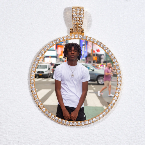 MEDIUM 3D CIRCLE CUSTOM PICTURE PENDANT
