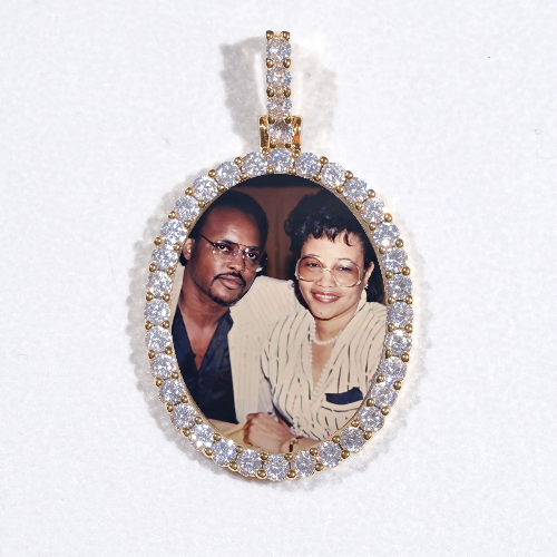 3D Oval Custom Picture Pendant