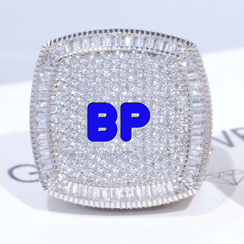 CUSTOM LETTER 3D ICED RING