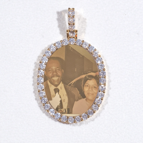 3D Oval Custom Picture Pendant