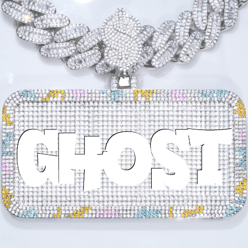 CUSTOM LETTER NECKLACE 3D COLORFUL SQUARE
