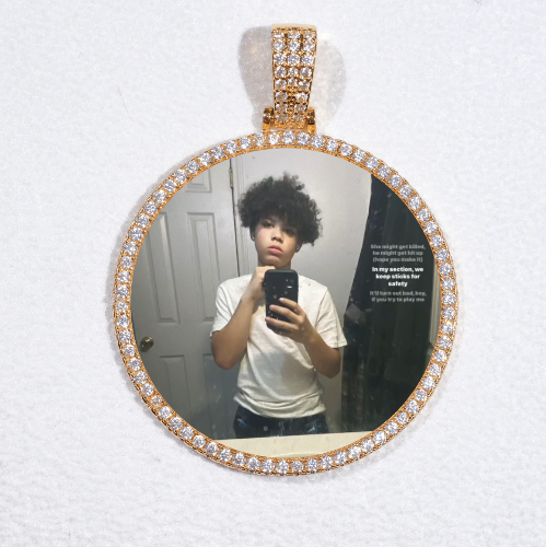 MEDIUM 3D CIRCLE CUSTOM PICTURE PENDANT