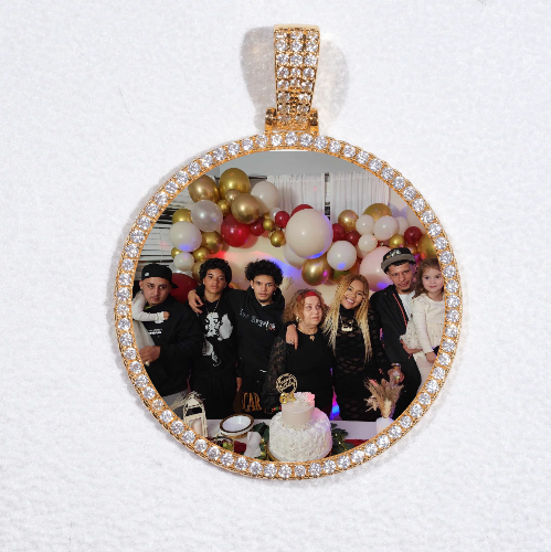 MEDIUM 3D CIRCLE CUSTOM PICTURE PENDANT