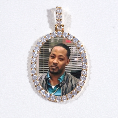 3D Oval Custom Picture Pendant