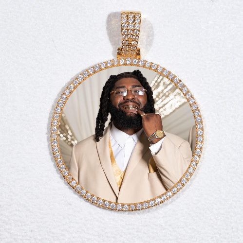 MEDIUM 3D CIRCLE CUSTOM PICTURE PENDANT