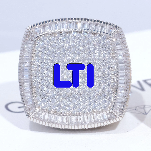 CUSTOM LETTER 3D ICED RING