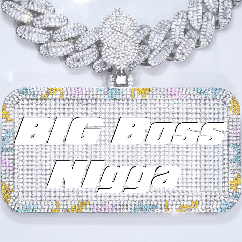CUSTOM LETTER NECKLACE 3D COLORFUL SQUARE