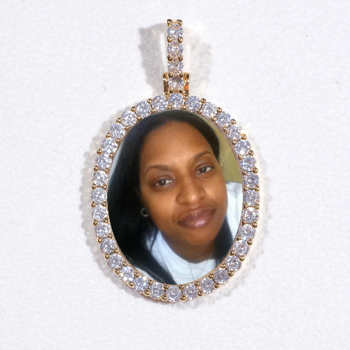 3D Oval Custom Picture Pendant