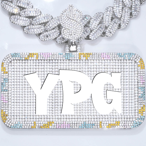 CUSTOM LETTER NECKLACE 3D COLORFUL SQUARE