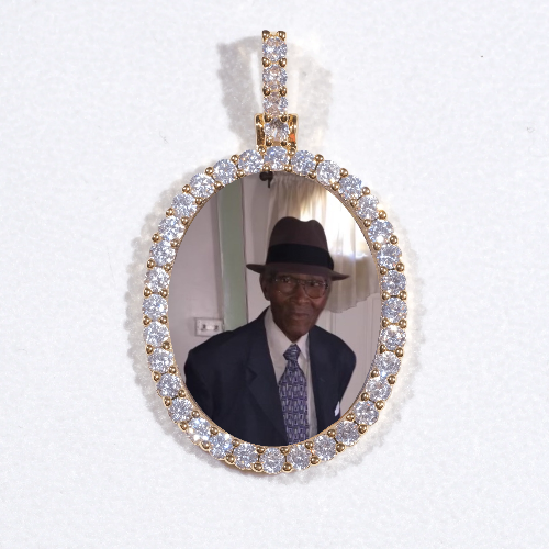 3D Oval Custom Picture Pendant