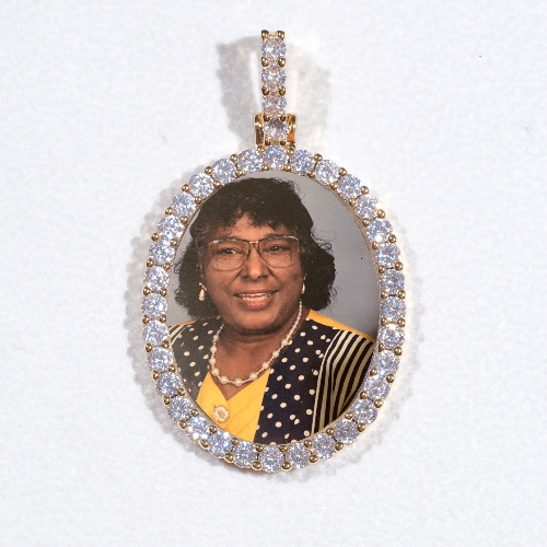 3D Oval Custom Picture Pendant