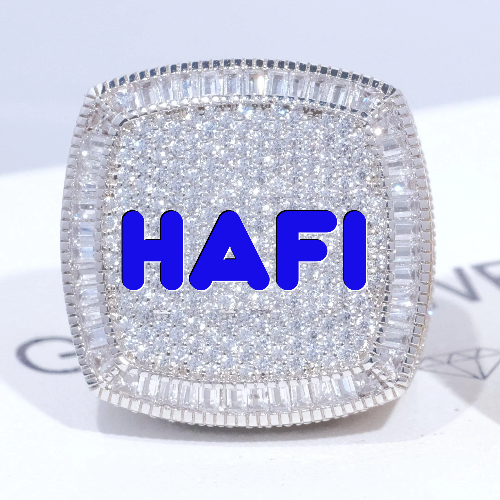 CUSTOM LETTER 3D ICED RING