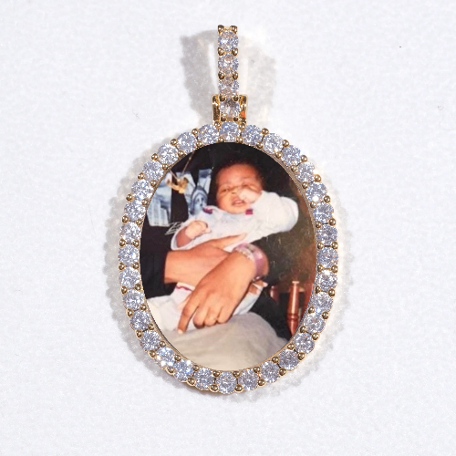 3D Oval Custom Picture Pendant