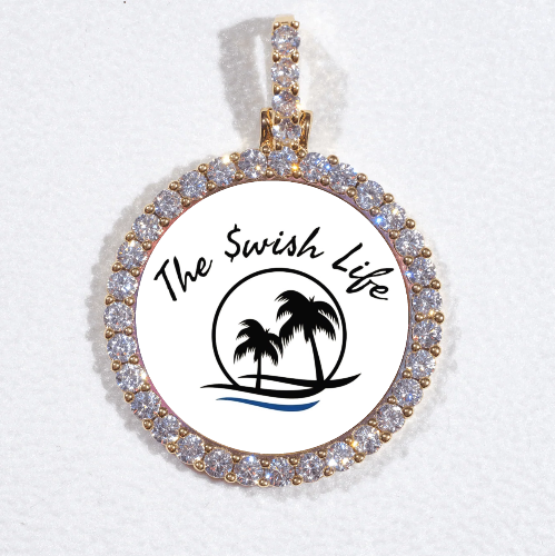 3D CIRCLE CUSTOM PICTURE PENDANT SMALL SIZE