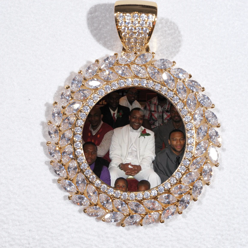 Large 3D Wheat Ear Custom Picture Pendant