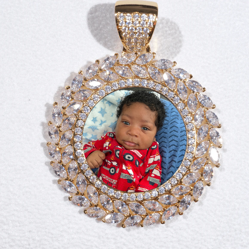Large 3D Wheat Ear Custom Picture Pendant