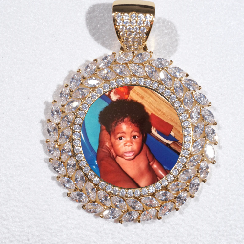 Large 3D Wheat Ear Custom Picture Pendant