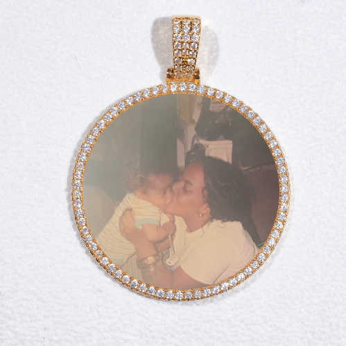 MEDIUM 3D CIRCLE CUSTOM PICTURE PENDANT
