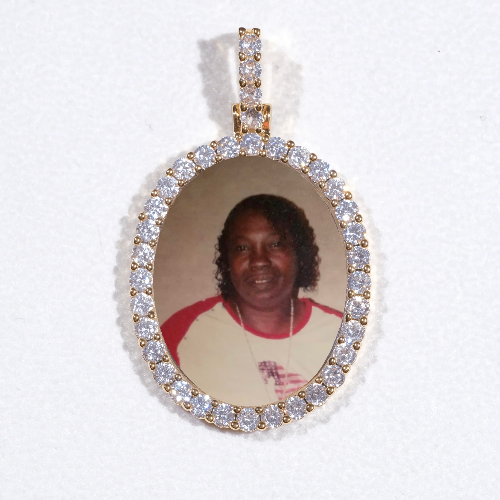 3D Oval Custom Picture Pendant