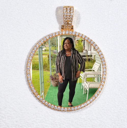 MEDIUM 3D CIRCLE CUSTOM PICTURE PENDANT
