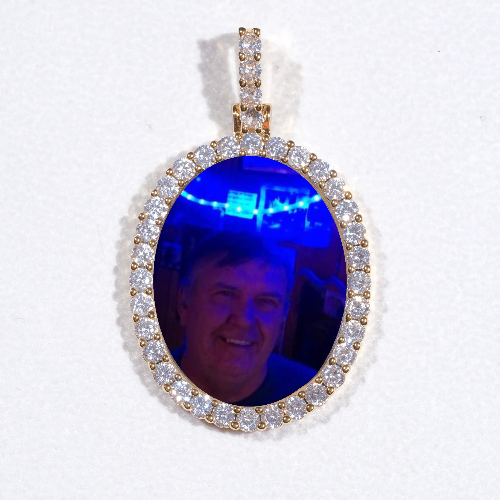 3D Oval Custom Picture Pendant