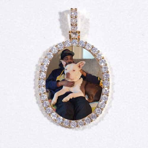 3D Oval Custom Picture Pendant
