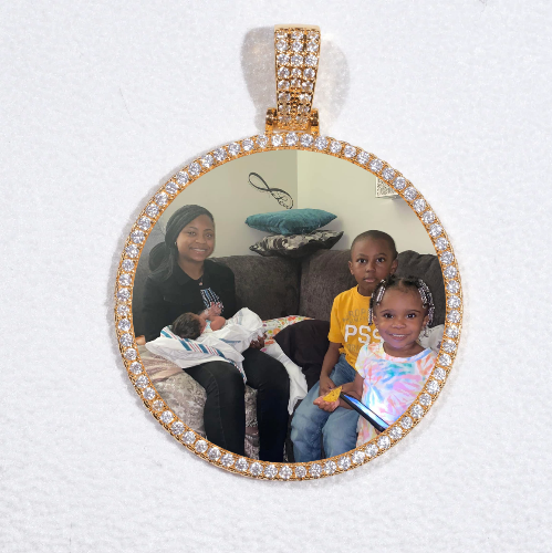 MEDIUM 3D CIRCLE CUSTOM PICTURE PENDANT