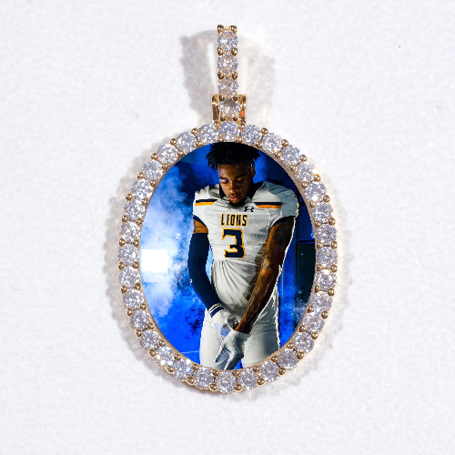3D Oval Custom Picture Pendant