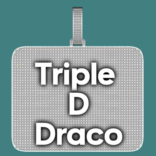 CUSTOM LETTER NECKLACE 3D BIG SQUARE