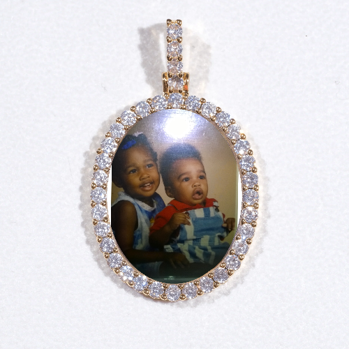 3D Oval Custom Picture Pendant