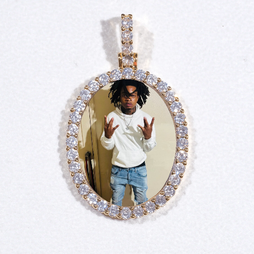 3D Oval Custom Picture Pendant