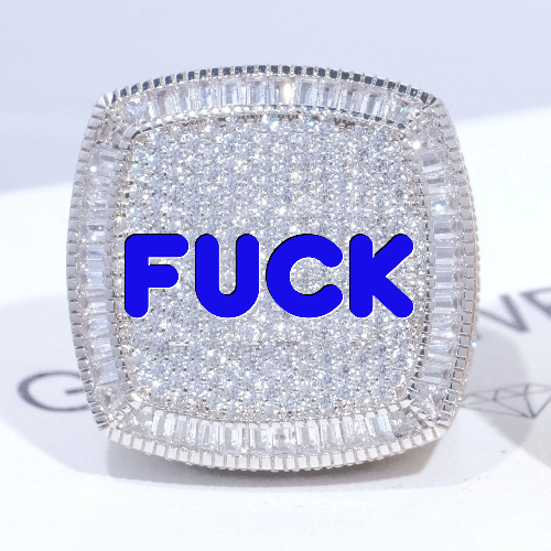 CUSTOM LETTER 3D ICED RING