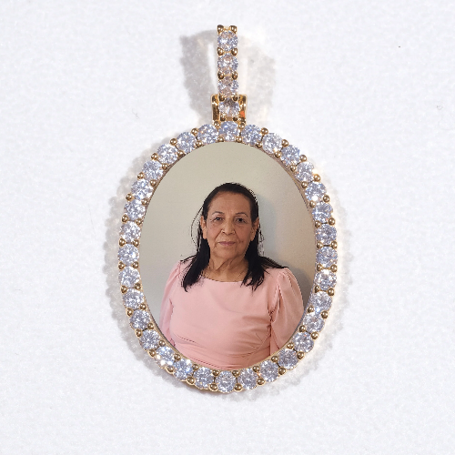 3D Oval Custom Picture Pendant