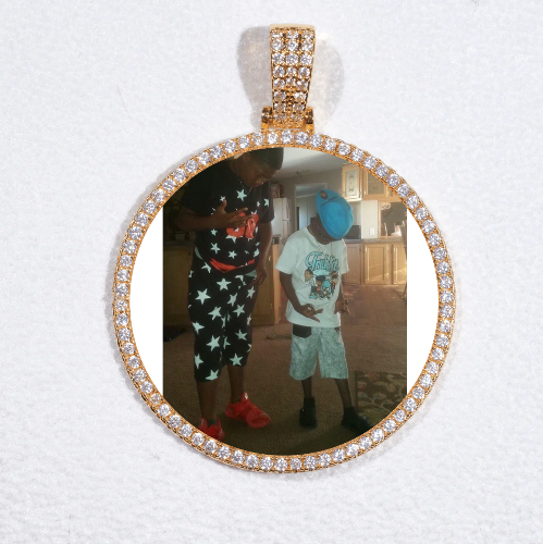 MEDIUM 3D CIRCLE CUSTOM PICTURE PENDANT