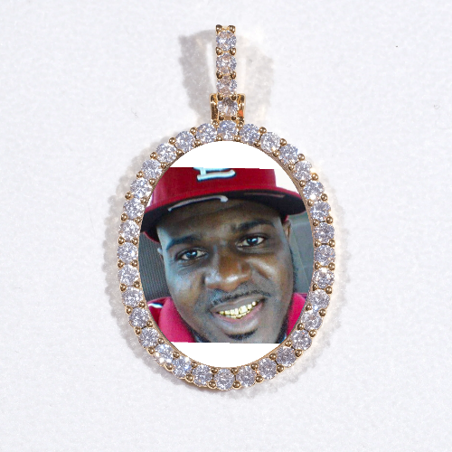 3D Oval Custom Picture Pendant