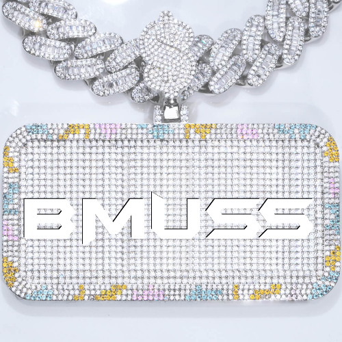 CUSTOM LETTER NECKLACE 3D COLORFUL SQUARE