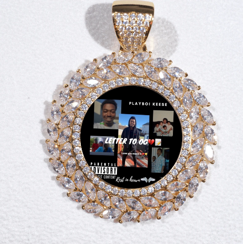 Large 3D Wheat Ear Custom Picture Pendant