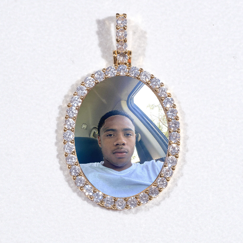 3D Oval Custom Picture Pendant