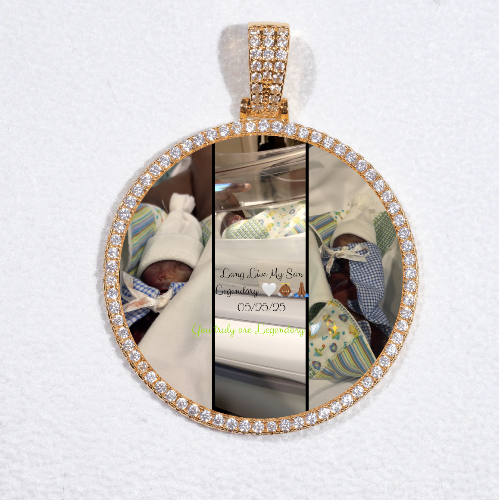 MEDIUM 3D CIRCLE CUSTOM PICTURE PENDANT