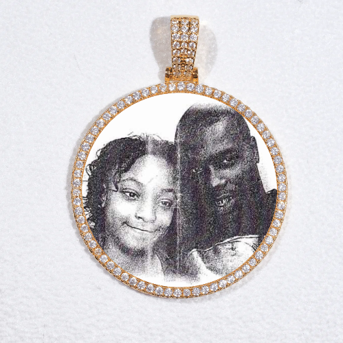 MEDIUM 3D CIRCLE CUSTOM PICTURE PENDANT