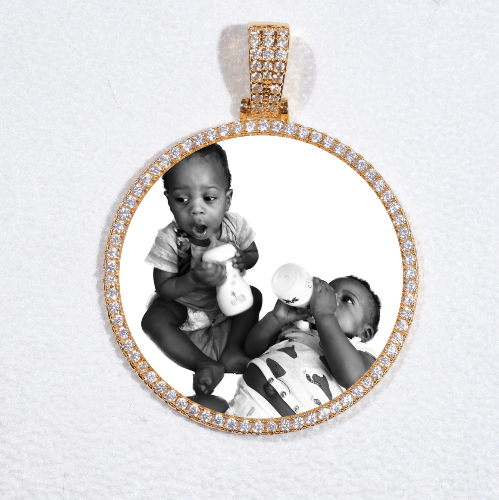 MEDIUM 3D CIRCLE CUSTOM PICTURE PENDANT