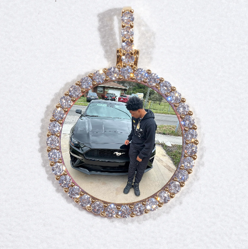 3D CIRCLE CUSTOM PICTURE PENDANT SMALL SIZE