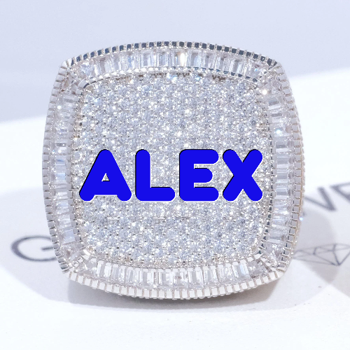 CUSTOM LETTER 3D ICED RING