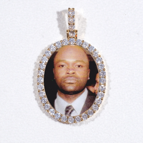 3D Oval Custom Picture Pendant