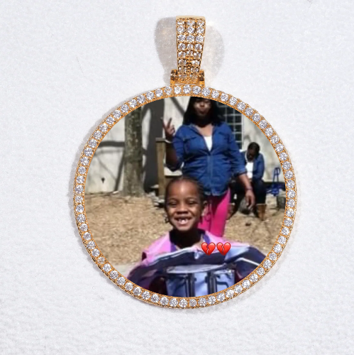 MEDIUM 3D CIRCLE CUSTOM PICTURE PENDANT