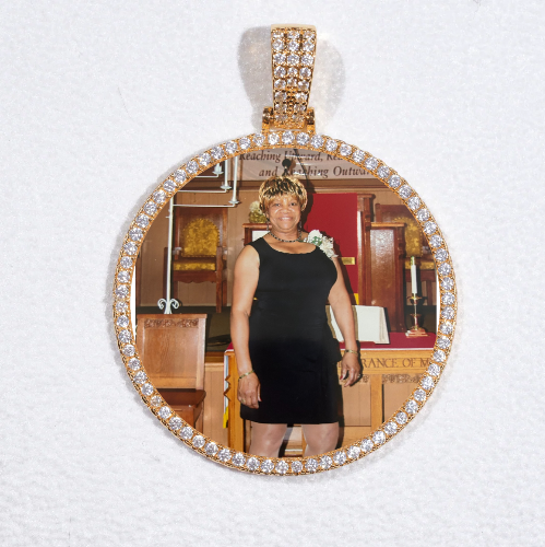 MEDIUM 3D CIRCLE CUSTOM PICTURE PENDANT