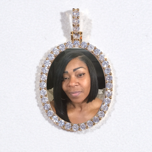 3D Oval Custom Picture Pendant
